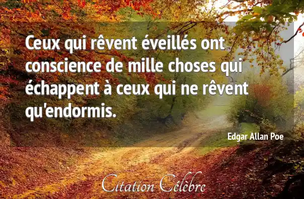 Citation Conscience, Choses &amp; Mille (Edgar Allan Poe